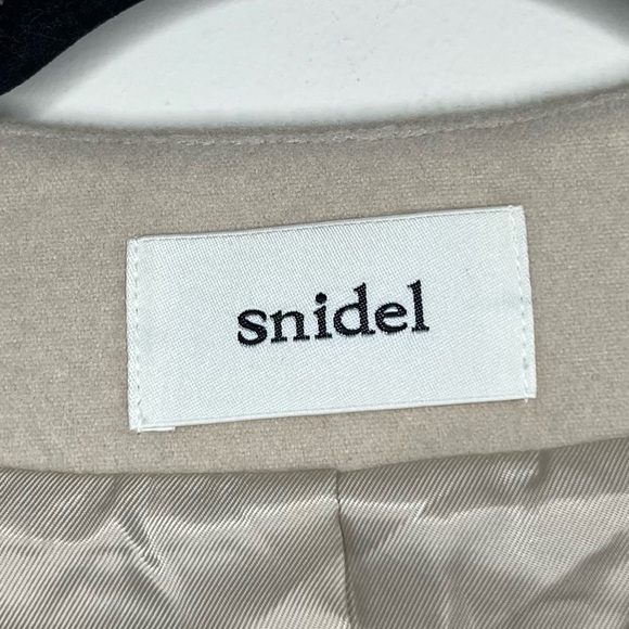 SNIDEL Soft Cozy Feminine Faux Fur Cuffs Aline Winter Jacket Coat - Picture 5 of 7